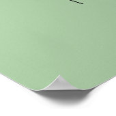 Minimalistisch Logo voor groene bruiloft Poster (Hoek)