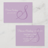 Minimalistisch logo voor lavender visitekaartje (Voorkant / Achterkant)