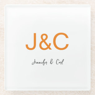 Minimalistisch logo voor professionele klassiekers glazen onderzetter