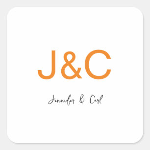 Minimalistisch logo voor professionele klassiekers vierkante sticker