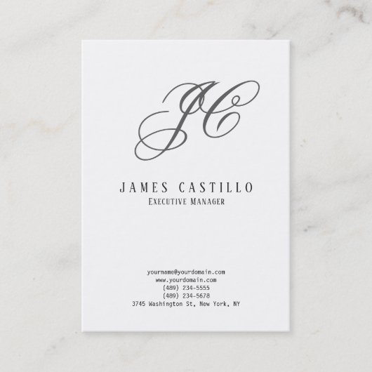 Minimalistisch logo voor professionele klassiekers visitekaartje (Voorkant)