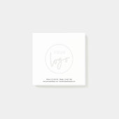 Minimalistisch logo watermerk merk bedrijfsinfo post-it® notes (Voorkant)