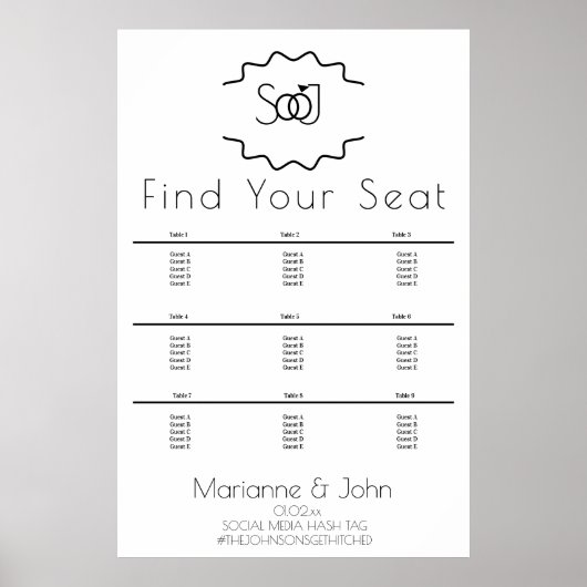 Minimalistisch Logo-weddenschappen Poster (Voorkant)