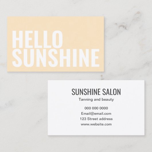 minimalistisch looiend en schoonheidssalon visitekaartje (Voorkant / Achterkant)