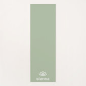 Minimalistisch Lotus Flower Sage Green Yogamat (Voorkant)