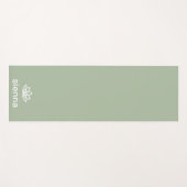 Minimalistisch Lotus Flower Sage Green Yogamat (Voorkant (horizontaal))