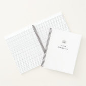 Minimalistisch lotusmonogram notitieboek (Binnen)