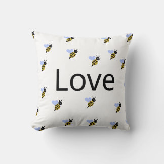 Minimalistisch "Love & Bees" Sierkussen – Romantis