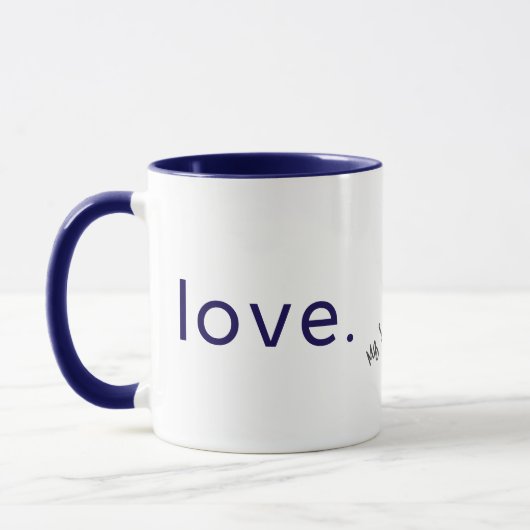Minimalistisch Love Design - Valentijnsdag Gift Mok (Links)