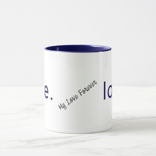 Minimalistisch Love Design - Valentijnsdag Gift Mok (Midden)