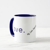 Minimalistisch Love Design - Valentijnsdag Gift Mok (Voorkant links)