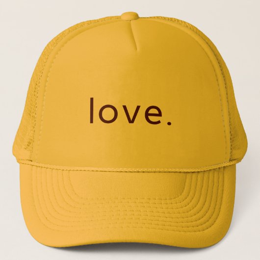 Minimalistisch Love Design - Valentijnsdag Gift Trucker Pet (Voorkant)