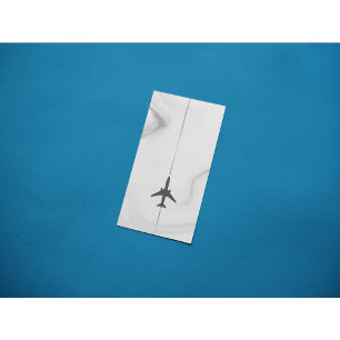 Minimalistisch luchtvaart marmeren patroon visitekaartje