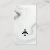 Minimalistisch luchtvaart marmeren patroon visitekaartje (Voorkant)