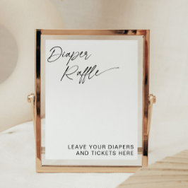 Minimalistisch luierschotel teken poster
