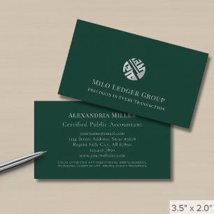 Minimalistisch luxe accountantskantoor visitekaartje