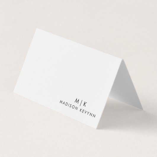 Minimalistisch luxe boetiek ivoor Visitekaartje (Voorkant)