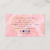 Minimalistisch luxe boetiek ivoor Visitekaartje (Achterkant)