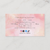 Minimalistisch luxe boetiek ivoor Visitekaartje (Achterkant)