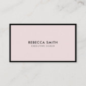 Minimalistisch Luxe Boutique Black/Pastel Roze Visitekaartje (Achterkant)