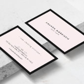 Minimalistisch Luxe Boutique Black/Pastel Roze Visitekaartje