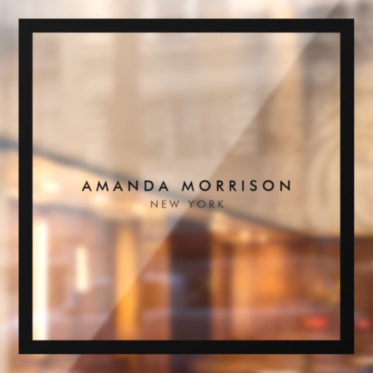 Minimalistisch luxe Boutique Black/Transparant Raamsticker (Vel 2)