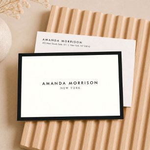 Minimalistisch Luxe Boutique Black/White Briefkaart