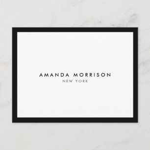 Minimalistisch Luxe Boutique Black/White Briefkaart