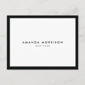 Minimalistisch Luxe Boutique Black/White Briefkaart (Voorkant)