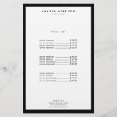 Minimalistisch Luxe Boutique Black/White Flyer (Voorkant)