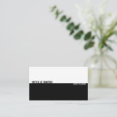 Minimalistisch Luxe Boutique Black/White Visitekaartje (Staand voorkant)