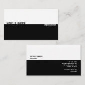 Minimalistisch Luxe Boutique Black/White Visitekaartje (Voorkant / Achterkant)