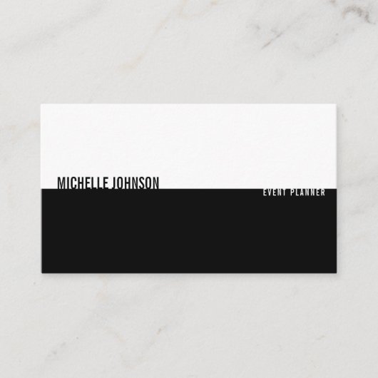 Minimalistisch Luxe Boutique Black/White Visitekaartje (Voorkant)