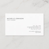 Minimalistisch Luxe Boutique Black/White Visitekaartje (Achterkant)