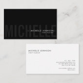 Minimalistisch Luxe Boutique Black/White Visitekaartje (Voorkant / Achterkant)