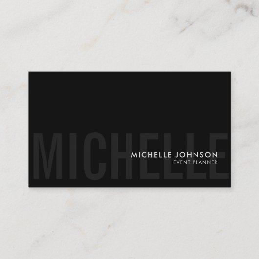 Minimalistisch Luxe Boutique Black/White Visitekaartje (Voorkant)