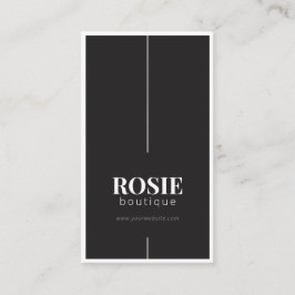 Minimalistisch Luxe Boutique Black/White Visitekaartje