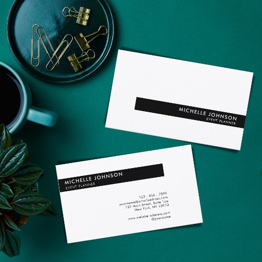 Minimalistisch Luxe Boutique Black/White Visitekaartje