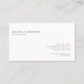 Minimalistisch Luxe Boutique Black/White Visitekaartje (Achterkant)