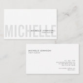 Minimalistisch Luxe Boutique Black/White Visitekaartje (Voorkant / Achterkant)