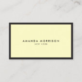 Minimalistisch Luxe Boutique Black/Yellow Visitekaartje (Voorkant)