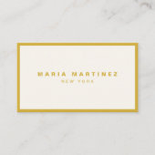 Minimalistisch luxe Boutique Gold/Ivory Visitekaartje (Voorkant)