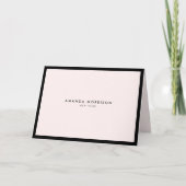 Minimalistisch luxe Boutique Pastel Roze Notitiekaartje (Voorkant)