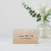 Minimalistisch Luxe Gold Glitter-visitekaartje Visitekaartje (Staand voorkant)