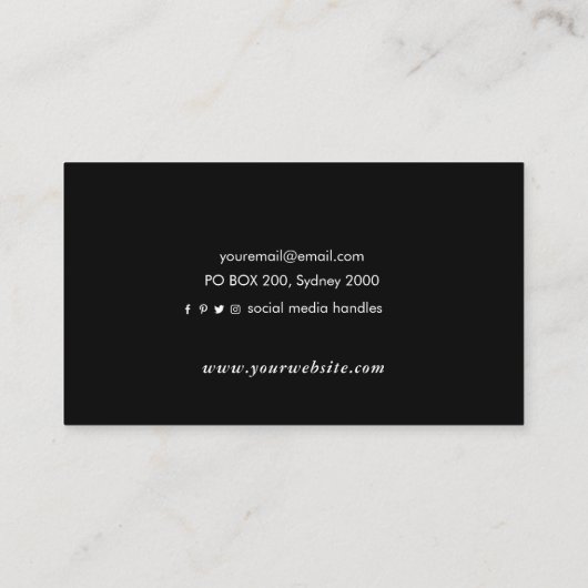 Minimalistisch Luxe Gold Glitter-visitekaartje Visitekaartje (Achterkant)