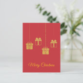 Minimalistisch luxe kerst Briefkaart (Staand voorkant)