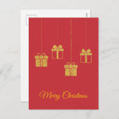 Minimalistisch luxe kerst Briefkaart (Voorkant / Achterkant)