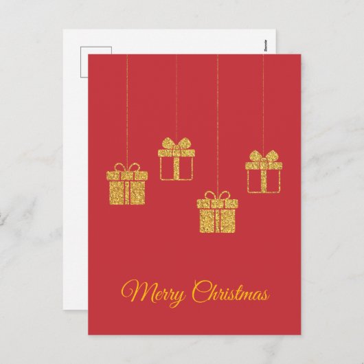 Minimalistisch luxe kerst Briefkaart (Voorkant / Achterkant)