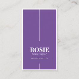 Minimalistisch luxe Paars Boutique/White Visitekaartje