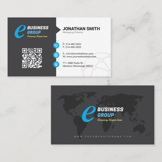 Minimalistisch, luxe, professioneel, visitekaartje (Voorkant / Achterkant)